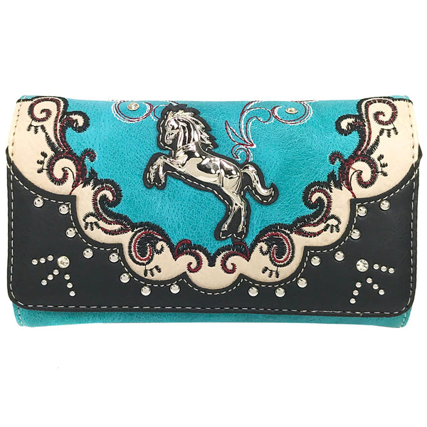 Silver Horse Western Crossbody Wallet