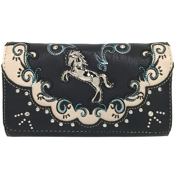 Silver Horse Western Crossbody Wallet