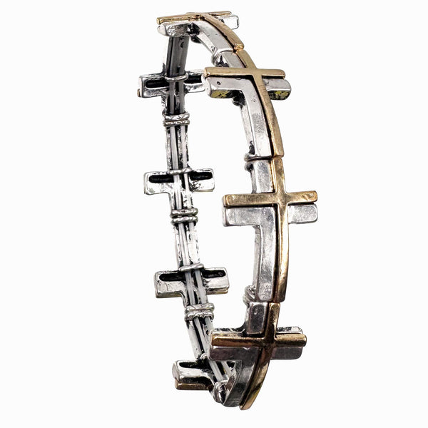 Metal Cross Stretch Bracelet
