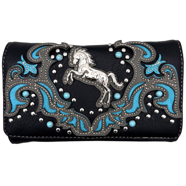 Horse Icon Western Women's Crossbody Wallet