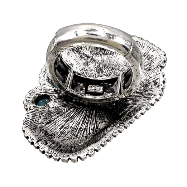 Cowgirl Rider Turquoise Western Artisan Ring