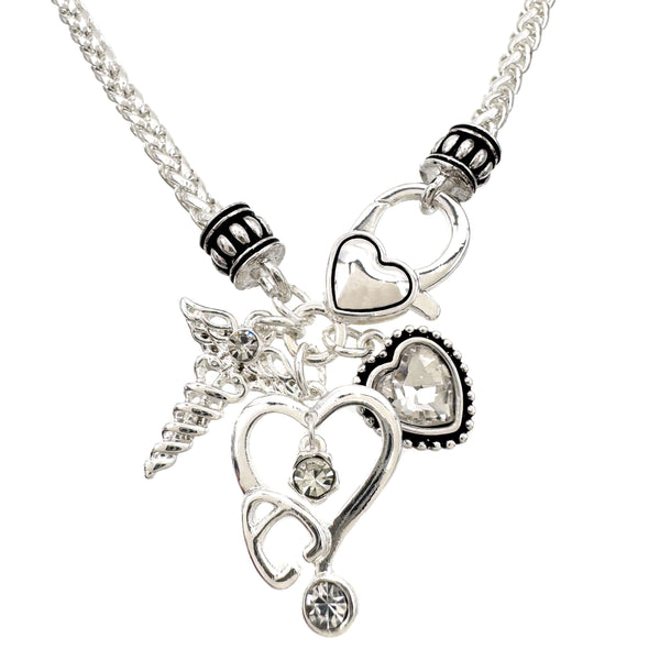 Nurse Heart Wing Angelic Necklace Set