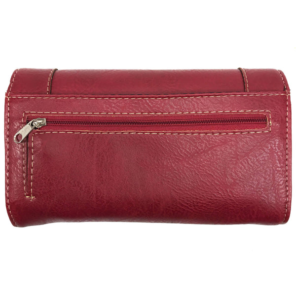 Embroidered Horse Crossbody Western Trifold Wallet