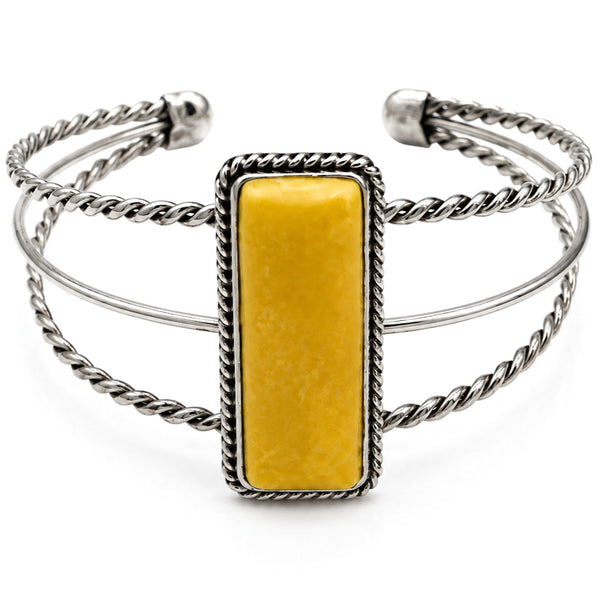 Rectangle Square Turquoise Stone Western Cuff Bracelet