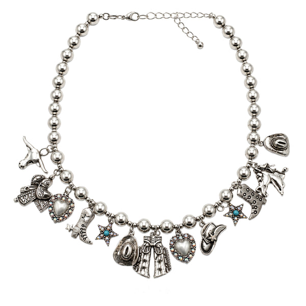 Rodeo Chap Cowboy Western Charms Necklace
