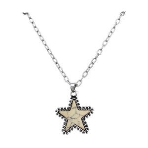 Howlite Beige Star Necklace