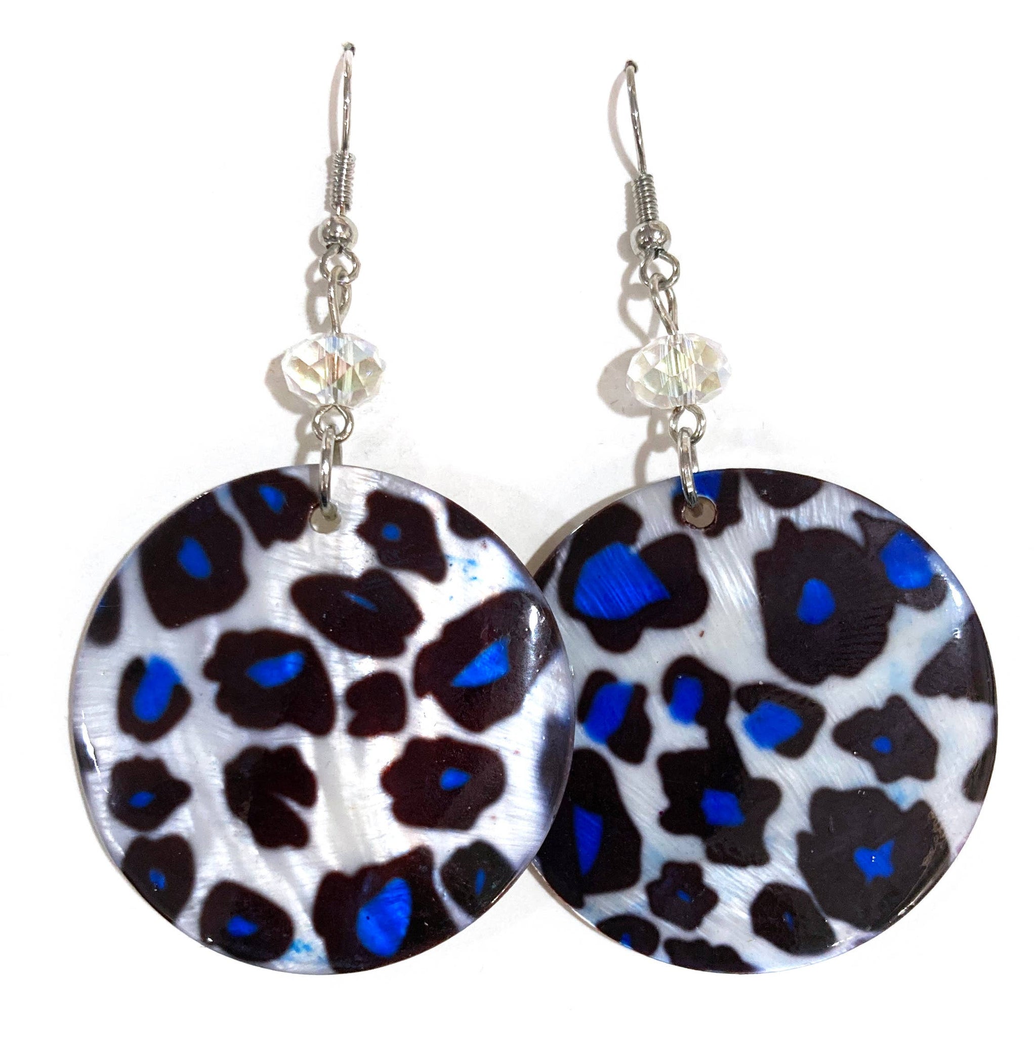 Leopard Spot Natural Seashell Drop Dangle Earring