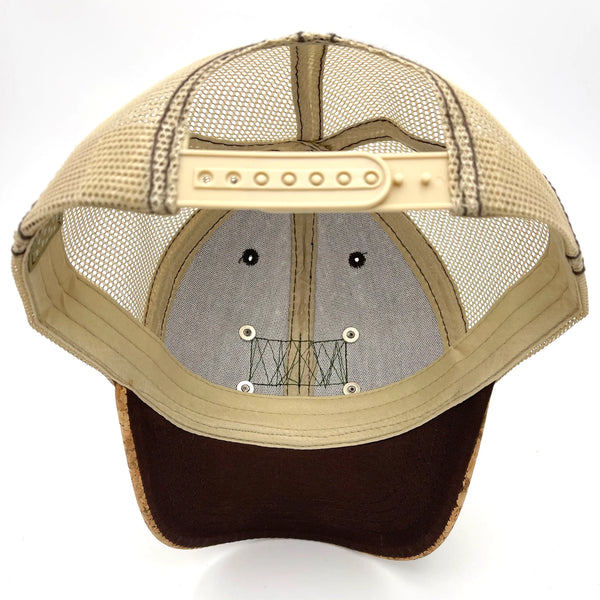 Trucker Mesh Ropes Longhorn Plate Cork Hat Baseball Cap