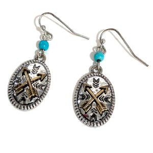 Cross Arrow Earrings