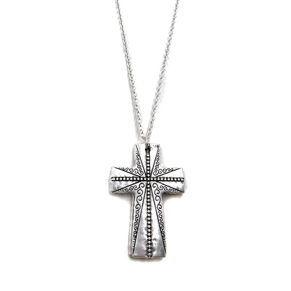 John 3:16 Bible Reversible Cross Pendant 30" Necklace