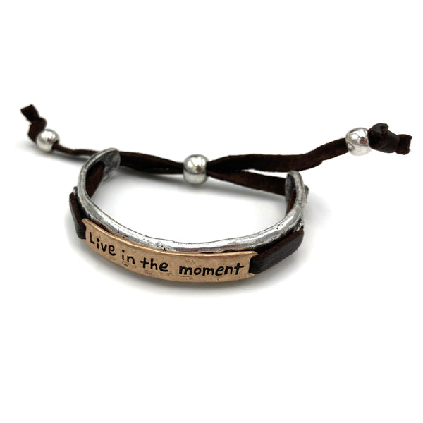 Live in the Moment Western Bracelet Cuff