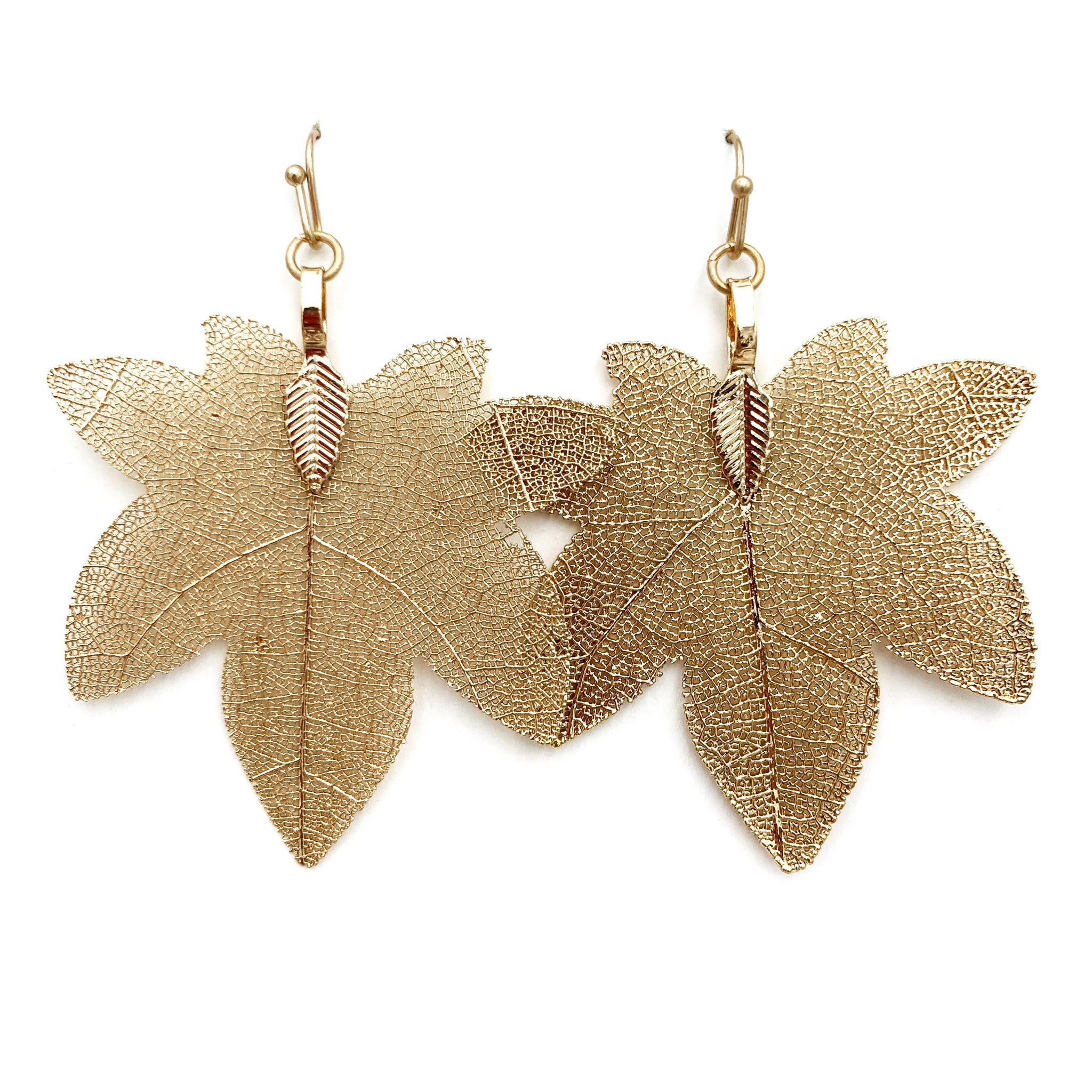 Maple Leaf Hollow Earrings