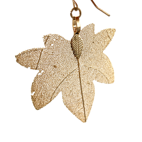 Maple Leaf Hollow Earrings