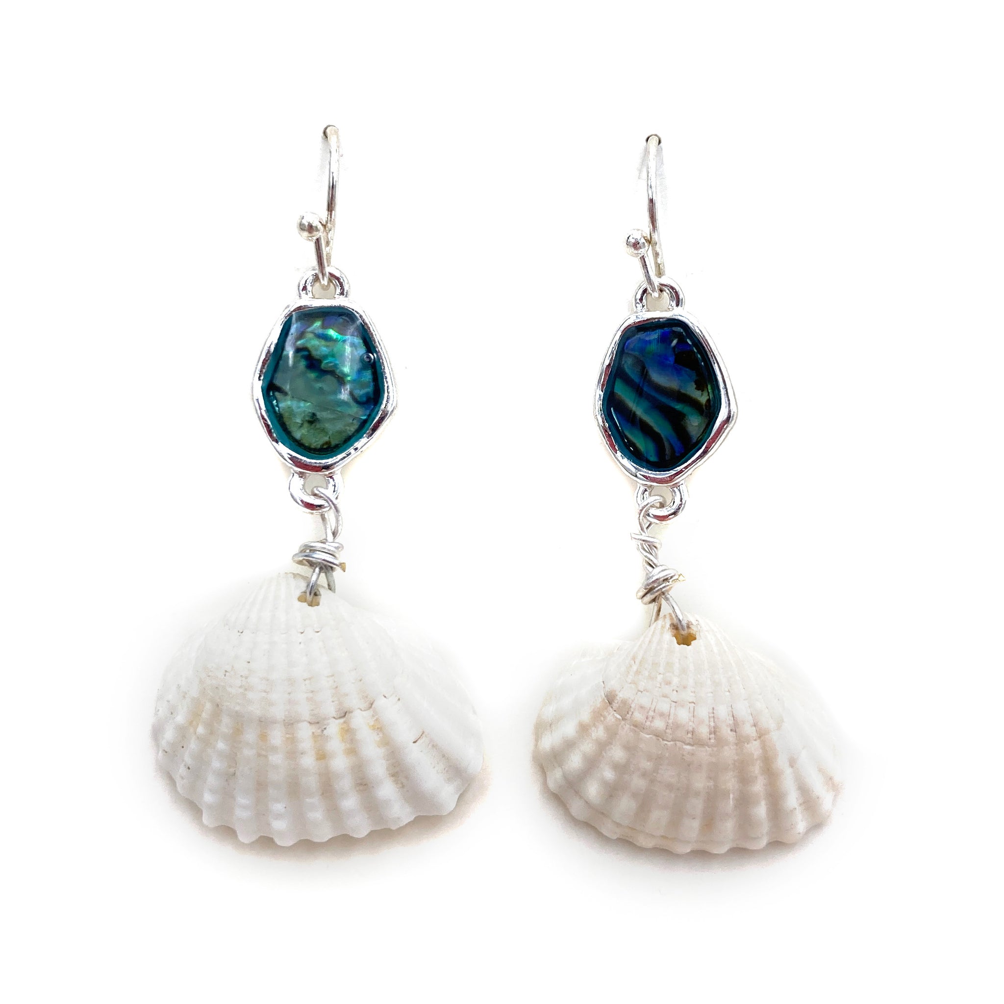 Clam Shell Ocean Sea Abalone Hook Dangle Earring