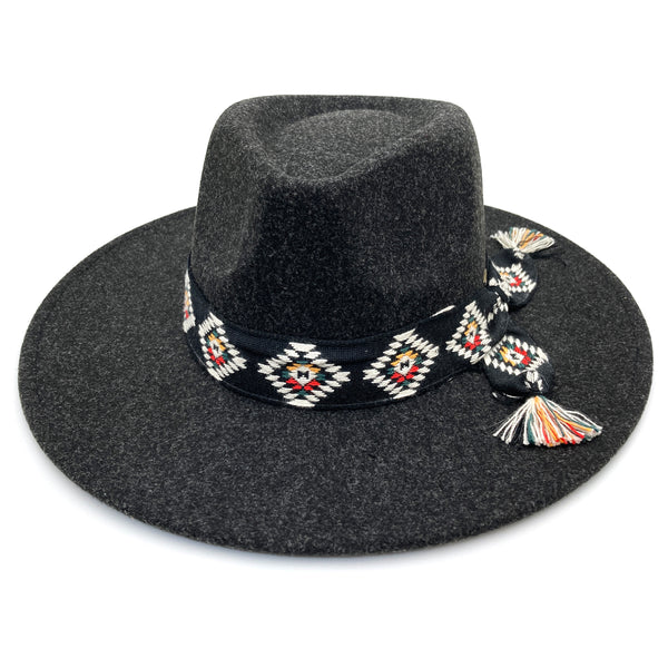 Navajo Southwestern Band Polyester Felt Brim Hat