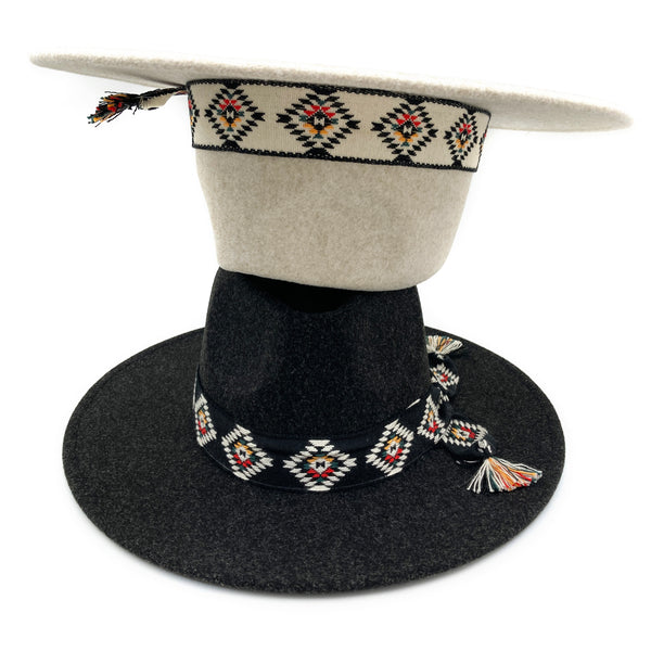 Navajo Southwestern Band Polyester Felt Brim Hat