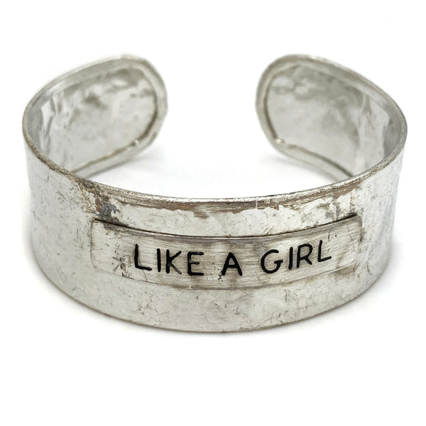 Message Like a Girl Metal Western Cuff