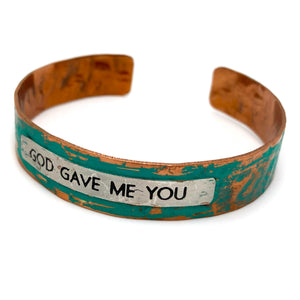 Message God Gave Me You Metal Western Cuff