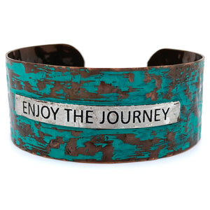 Message Enjoy The Journey Metal Western Cuff