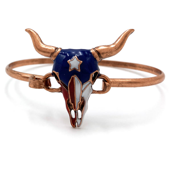 Texas Flag Longhorn Star Wrist Bangle Bracelet