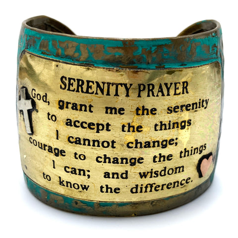 Engraved Serenity Prayer Large Western Bible Prayer Cuff