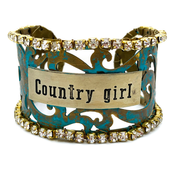 Country Girl Bling Western Wide Cuff