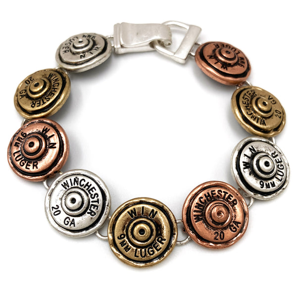 Bullet Bottom Shells Winchester 20 GA 9mm Luger Link Bracelet