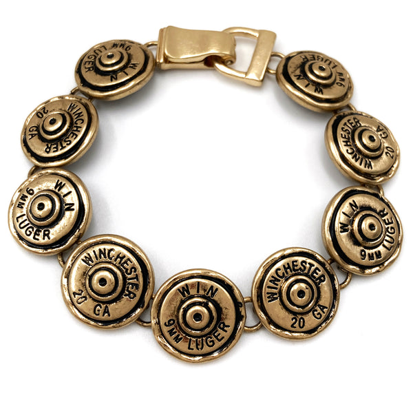 Bullet Bottom Shells Winchester 20 GA 9mm Luger Link Bracelet