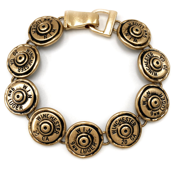 Bullet Bottom Shells Winchester 20 GA 9mm Luger Link Bracelet