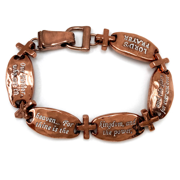 Lord's Prayer Our Father Who Art in Heaven Chain Link Bracelet