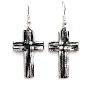 Wire Cross Dangle Earring