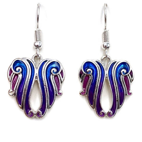 Angel Wing Color Shade Dangle Earring