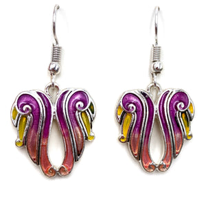 Angel Wing Color Shade Dangle Earring