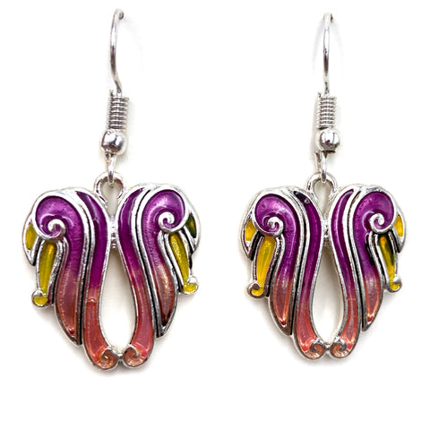 Angel Wing Color Shade Dangle Earring