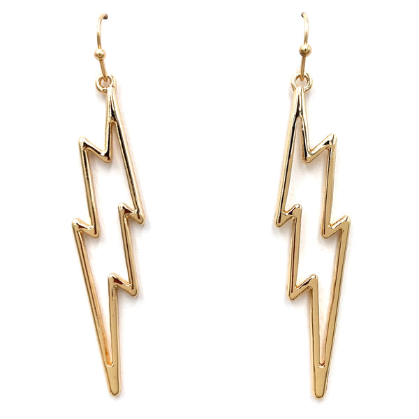 Thunder Lightning Bolt Cut Out Earrings