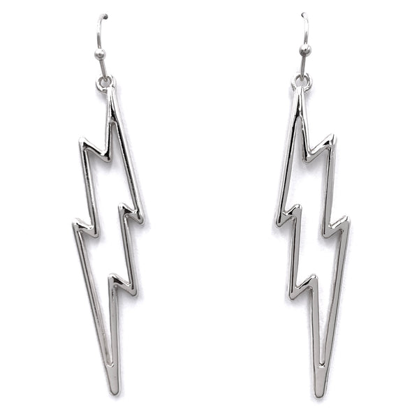 Thunder Lightning Bolt Cut Out Earrings