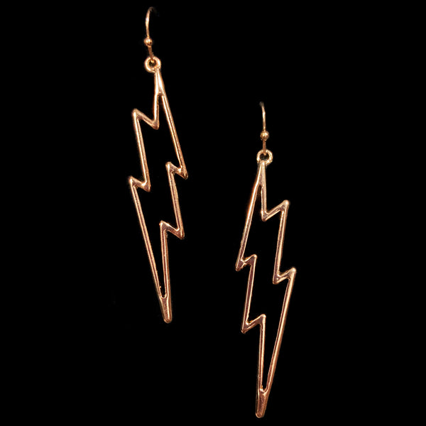 Thunder Lightning Bolt Cut Out Earrings