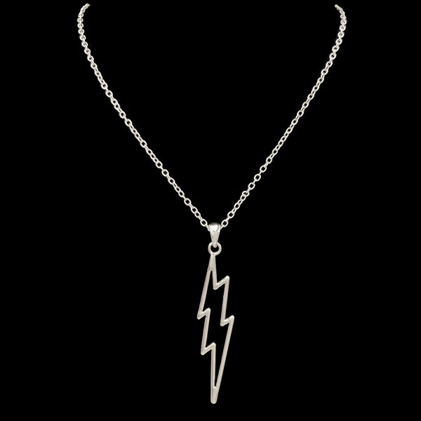 Thunder Lightning Bolt Cut Out Necklace