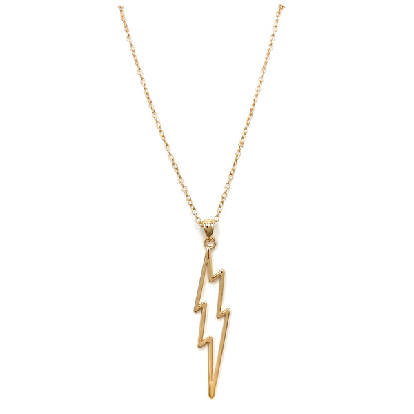 Thunder Lightning Bolt Cut Out Necklace