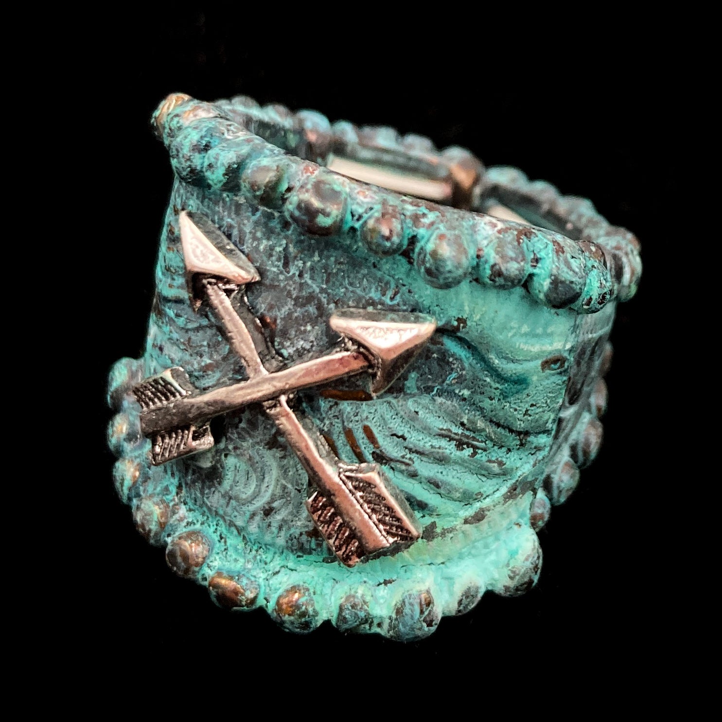 Western Native Arrow Stretch Ring