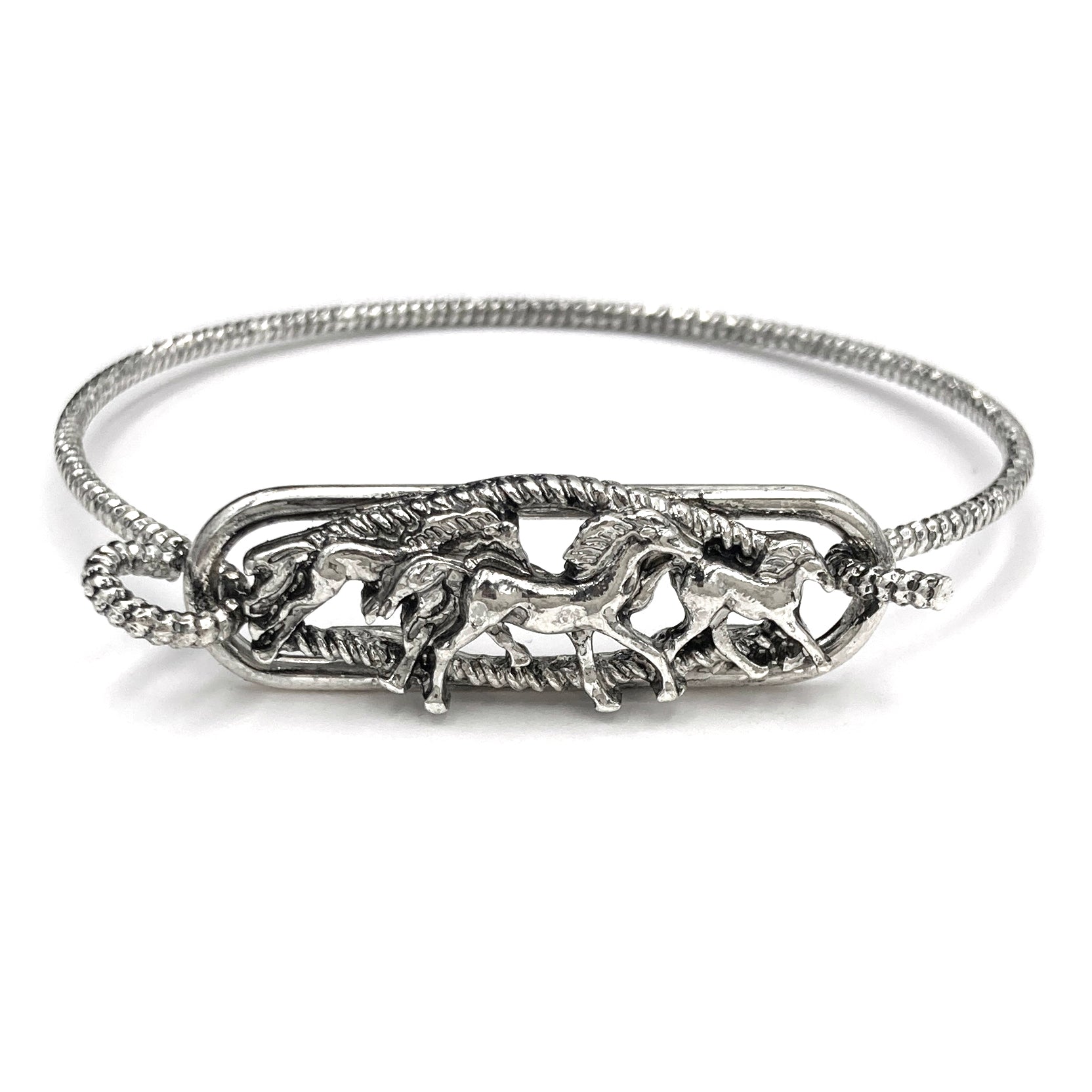 Western Horses Bangle Bracelet