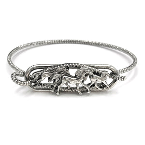 Western Horses Bangle Bracelet