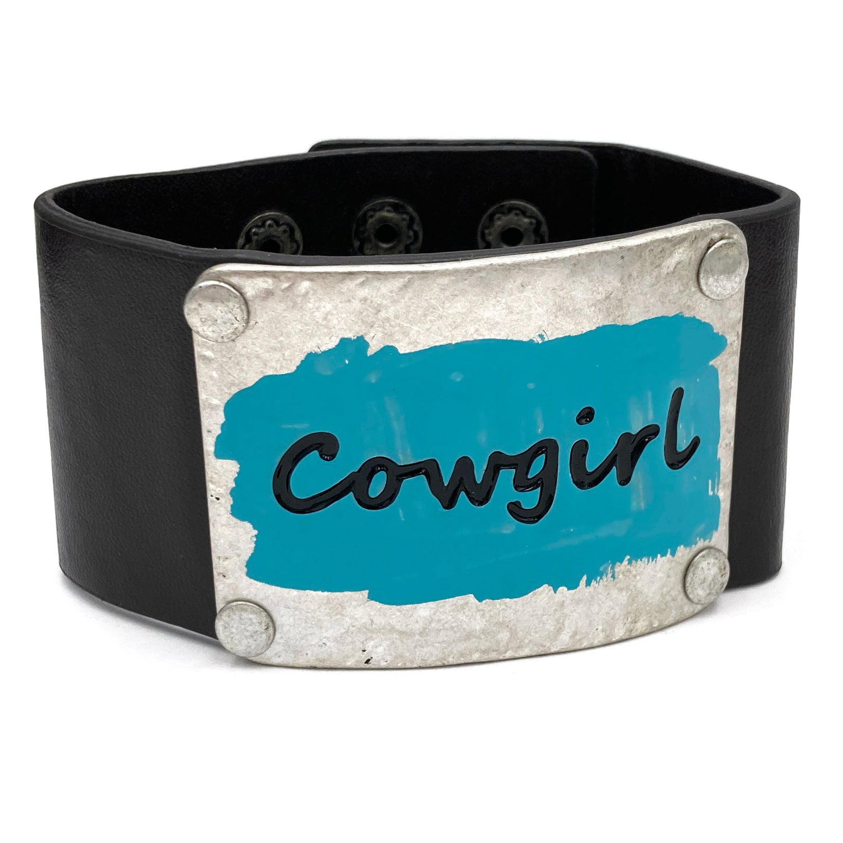 Cowgirl Wide Leather Wrap Bracelet