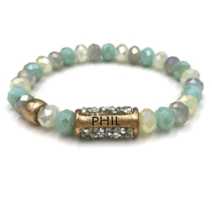 Phil 4:13 Briolette Beaded Bracelet