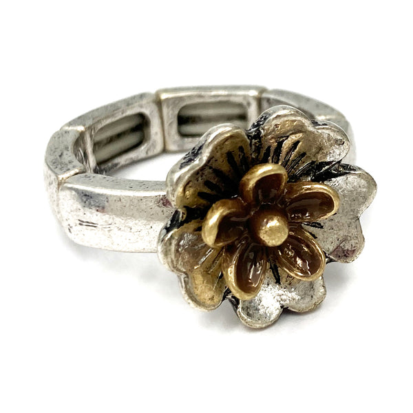 Flower Metal Stretch Ring