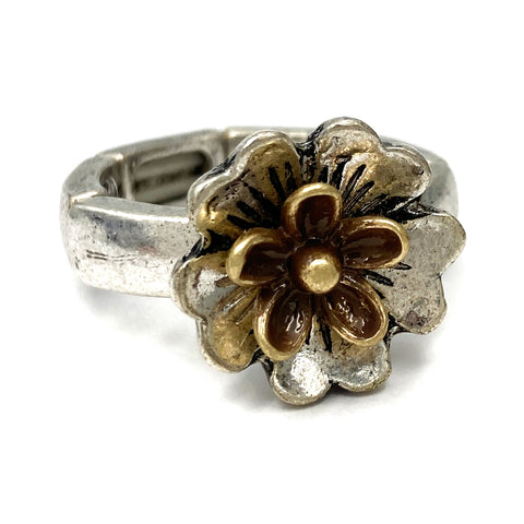 Flower Metal Stretch Ring