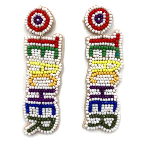 Teacher Appreciation Colorful Seed Bead Earrings