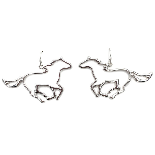 Horse Galloping Cut Out Earrings