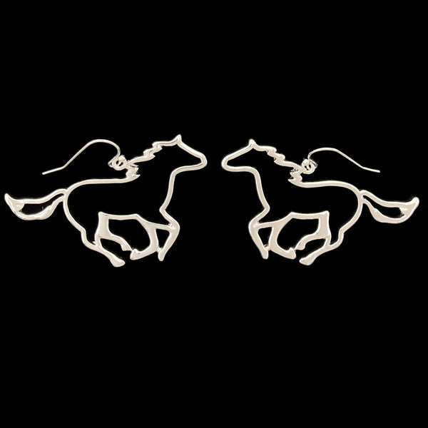 Horse Galloping Cut Out Earrings