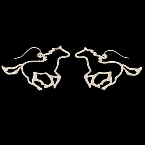 Horse Galloping Cut Out Earrings